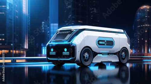 Next-Gen Mobility, Futuristic Self-Driving Vehicles The Era of Autonomous Transportation. photo