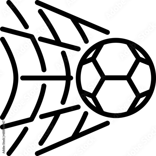 Soccer shooting icon. Outline design. For presentation, graphic design, mobile application.