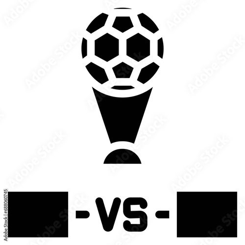 Final match icon. Solid design. For presentation, graphic design, mobile application.
