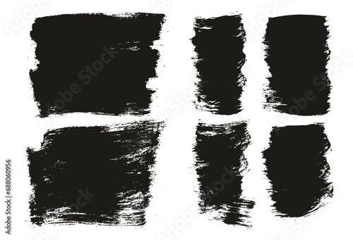 Hand Drawn Flat Paint Brush Thick Long & Short Background Mix High Detail Abstract Vector Background Mix Set 