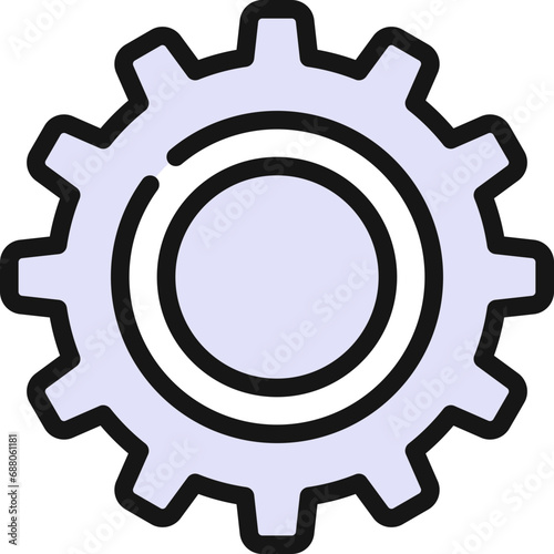 Settings Cog Detailed Icon