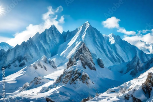 swiss mountains in winter