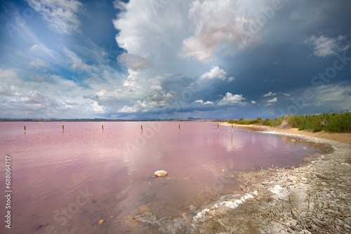 Vega Baja del Segura - El maravilloso color rosado del lago salado de Torrevieja