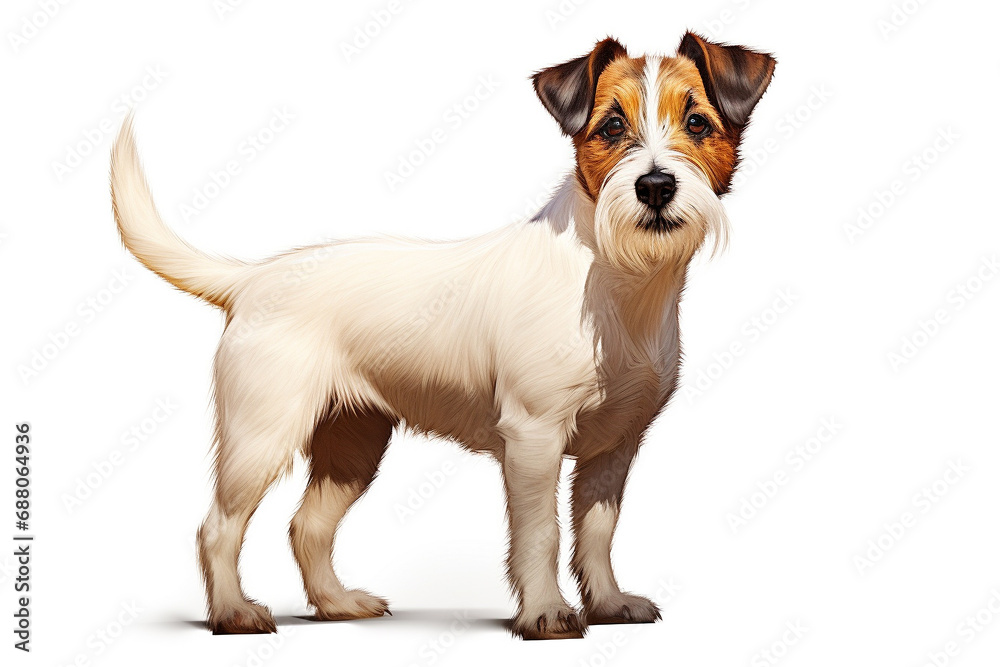 Jack Russell Terrier isolated on white background