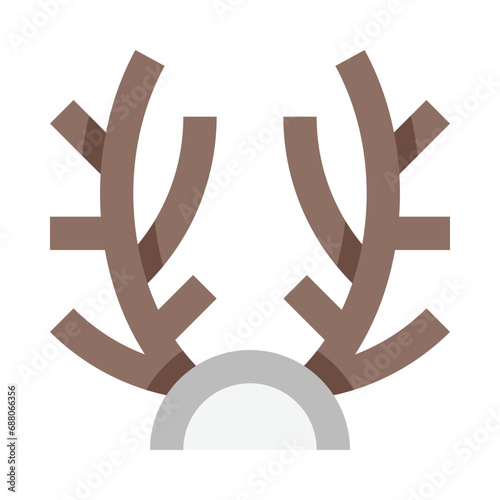 Deer Horns Color Icon