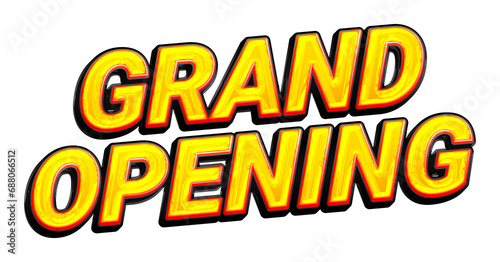 Grand opening text typography lettering