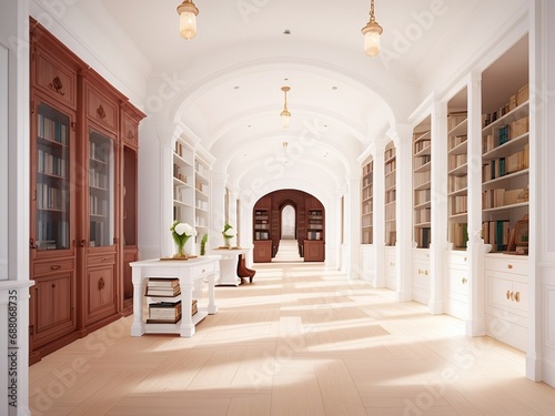 The library is elegant and quiet. Suitable for reading books