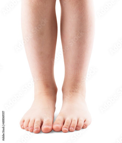 Childrens feet on a white background © vadarshop