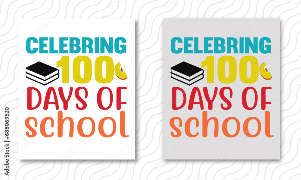 100 days of school loading it. 100 days school T-shirt design.