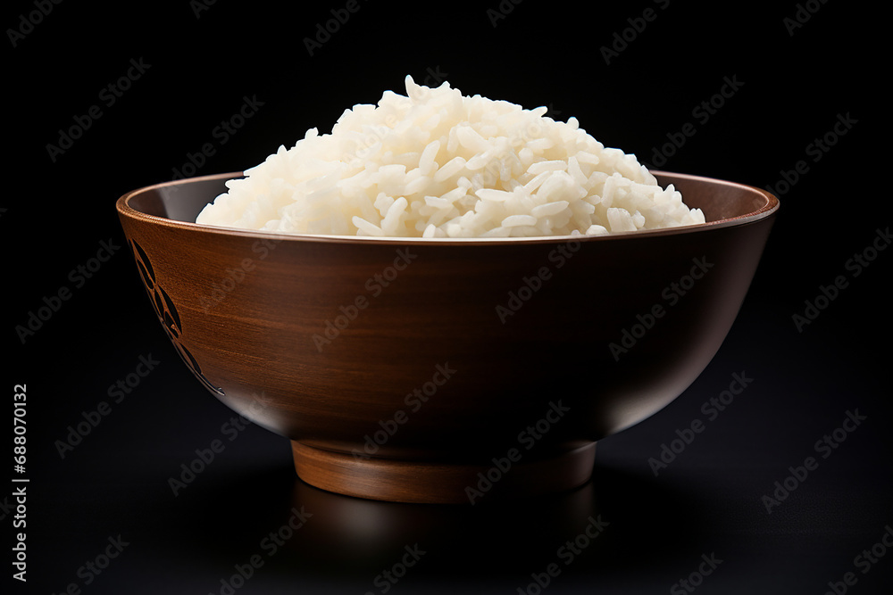 A bowl of warm white rice A bowl of warm white rice