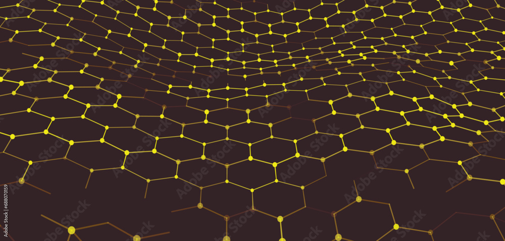 Naklejka premium Futuristic hexagon background. Futuristic hexagonal vector illustration. Abstract technology background. Technology concept. Big data. 3d rendering.