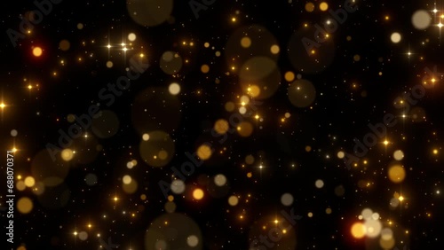 falling particles glitter gold sparkles background photo