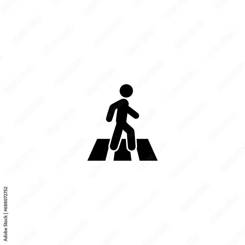 Crosswalk icon. Simple logo vector illustration for graphic and web design. Crosswalk icon. Simple logo vector illustration for graphic and web design.