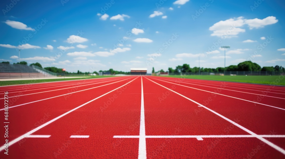 A high school running track