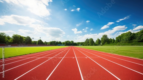 A high school running track