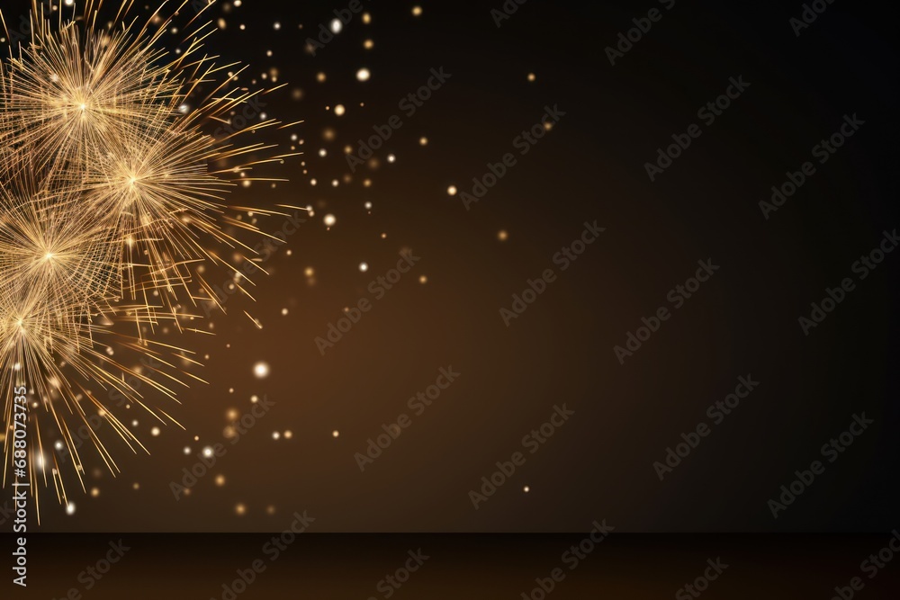 Obraz premium Happy New Year Firework Celebration With Night Sky