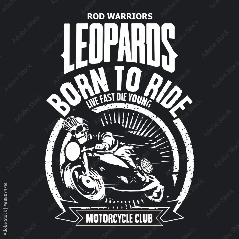 Obraz premium illustration of motor bike riders top t shirt design vector