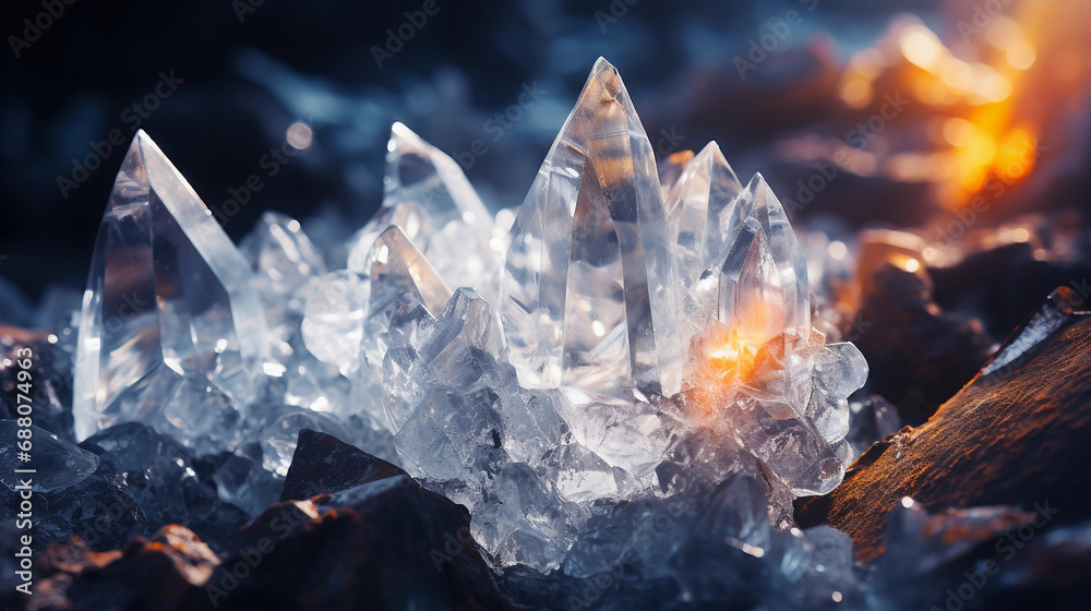Luminous Cave Crystals Capturing the Hidden Beauty of Nature in Sparkling Light
