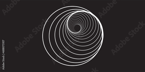 spiral circle sound wave vector logo concept vector background abstract line 