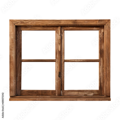 wooden window frame isolated on transparent background Remove png, Clipping Path, pen tool