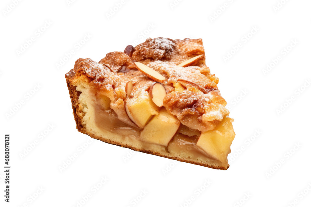 Delicious Dutch Apple Cake Isolated on a Transparent Background Delicious Dutch Apple Cake Isolated on a Transparent Background