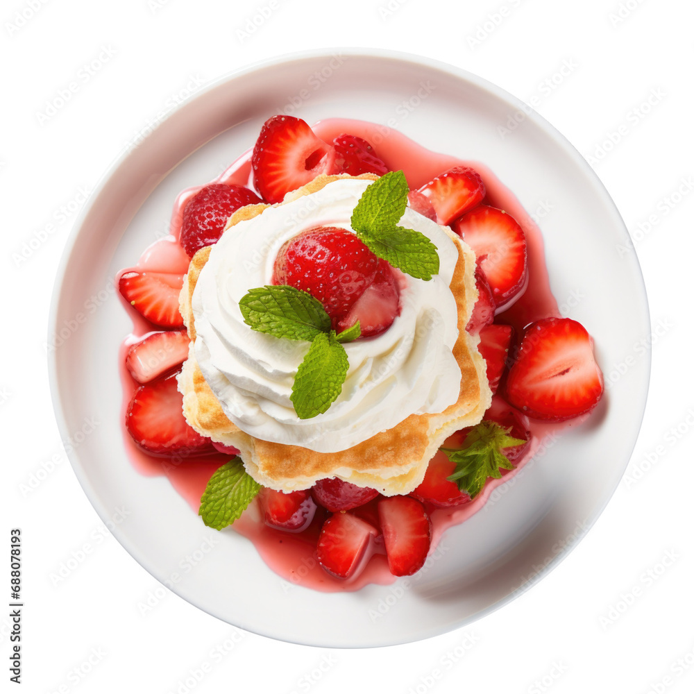 Strawberry Shortcake Isolated on a Transparent Background Strawberry Shortcake Isolated on a Transparent Background