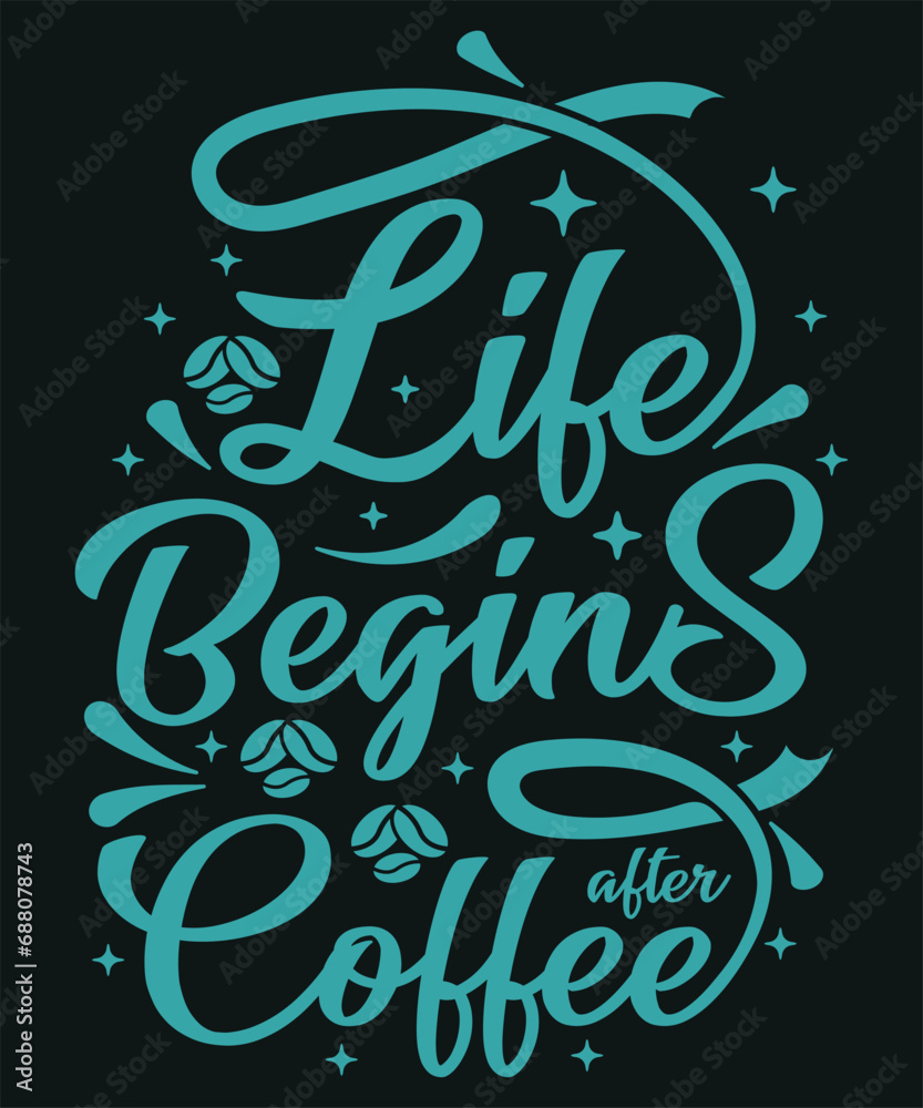 Obraz premium Coffee t-shirt design vector illustration.