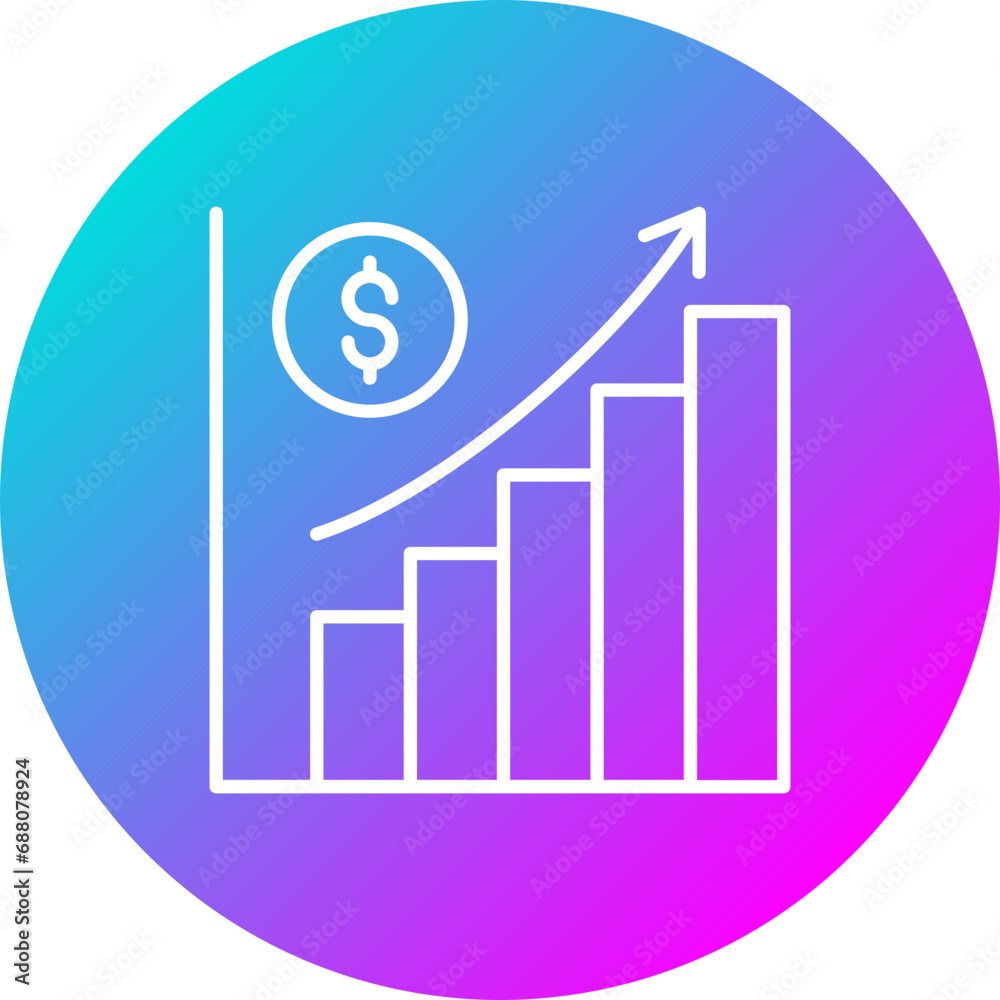 Economy Growth Icon Economy Growth Icon