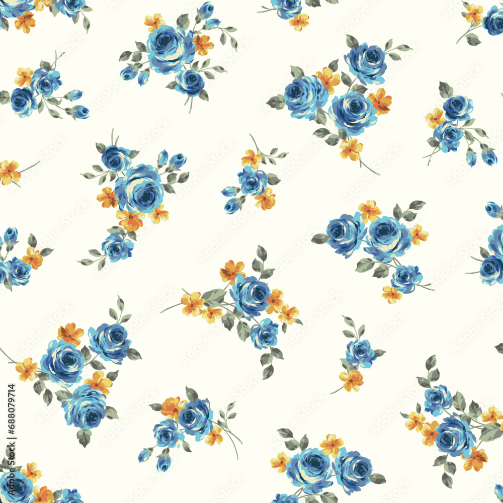 Beautiful rose pattern perfect for textile design, Beautiful rose pattern perfect for textile design,