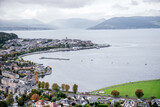 Scenic view of the town and harbor of Gourock and Greenock in Inverclyde in Scotland