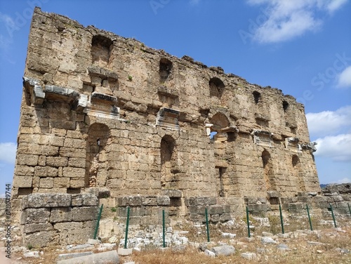 Nymphaeum. Aspendos. Daytime shooting without people