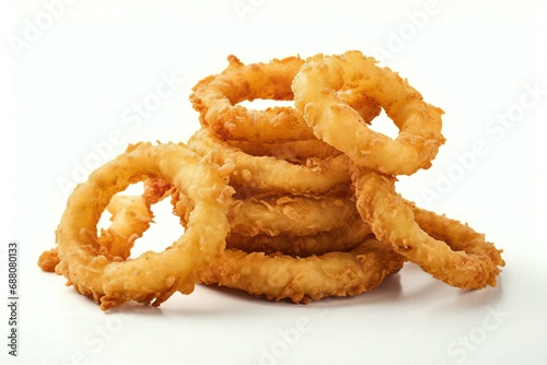 fried calamari rings and crispy onion rings