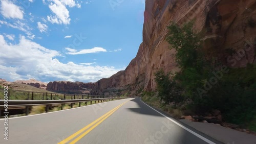 Travelling on roads of Utah photo
