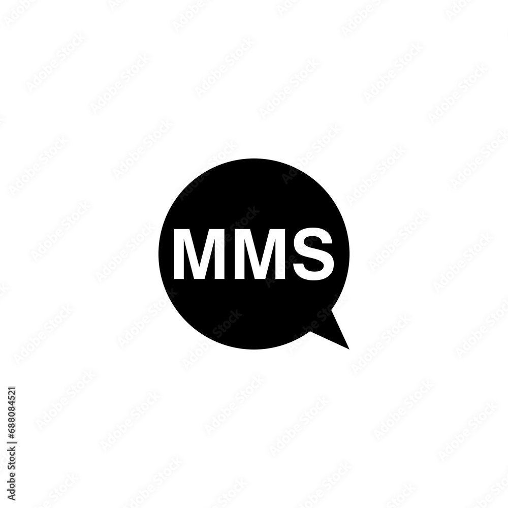 MMS bubble icon isolated on transparent background MMS bubble icon isolated on transparent background