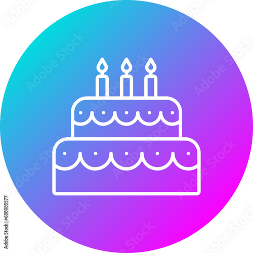 Two Layered Cake Icon