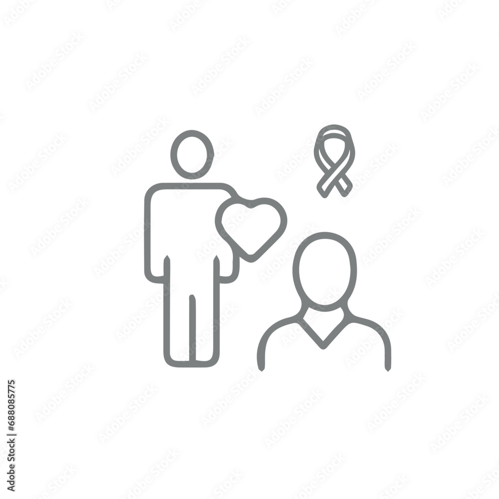 Cancer Thin Line Icons 