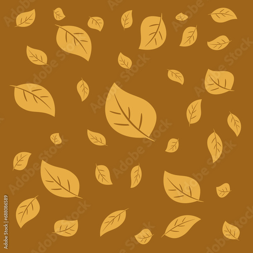 brown leaf seamless pattern and background