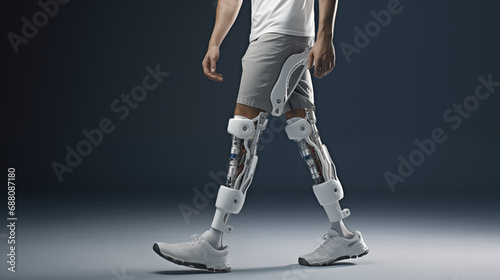 Futuristic Bionic Legs in Action