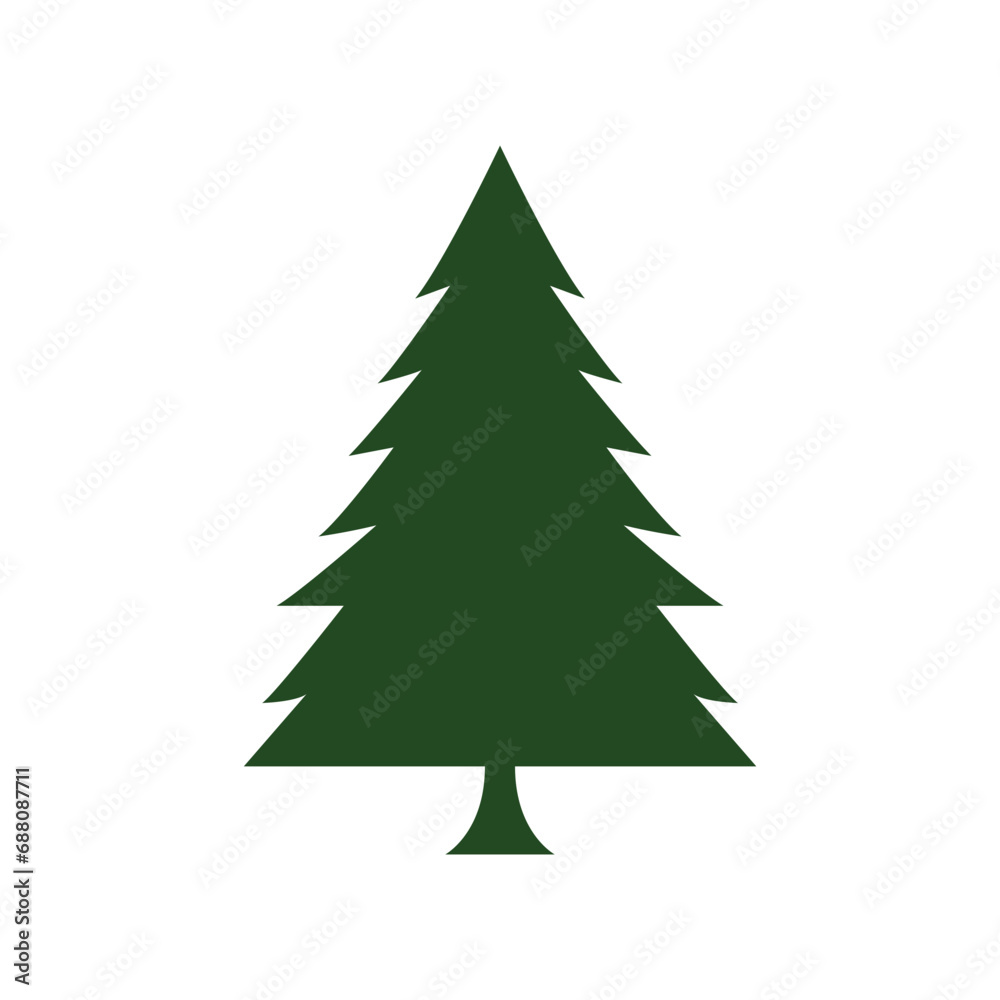 Obraz premium Christmas tree, modern flat design