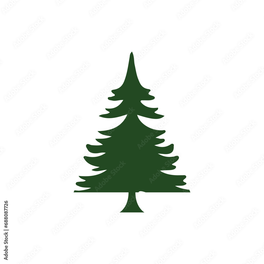 Christmas tree, modern flat design Christmas tree, modern flat design
