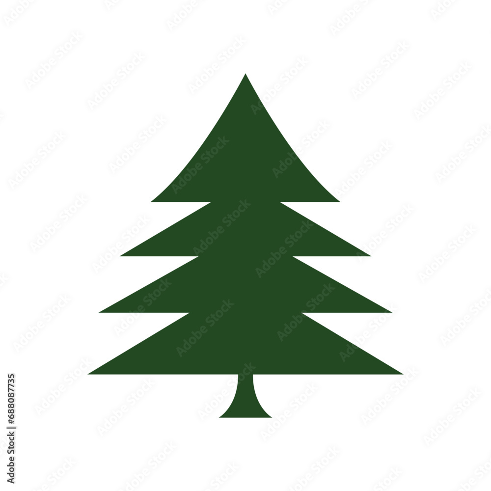 Christmas tree, modern flat design Christmas tree, modern flat design