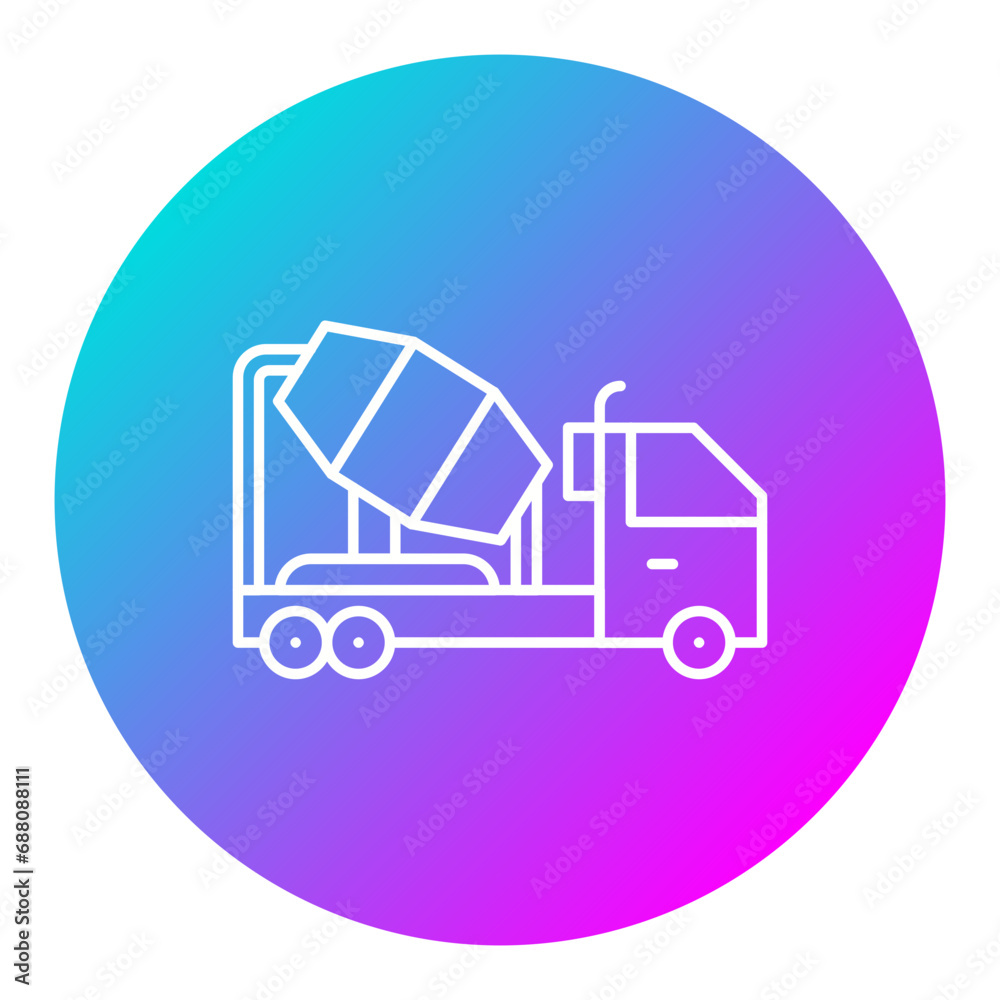 Concrete Mixer Truck Icon
