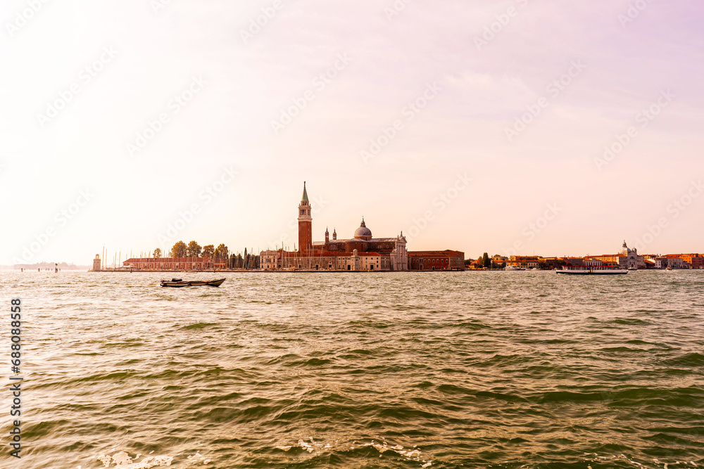 Abbazia di San Giorgio Maggiore amazing view on the lagoon in Venice Italy
