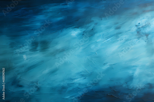 contrasting and vibrant abstract blue background with abstract lighting on textured canvas with color gradient