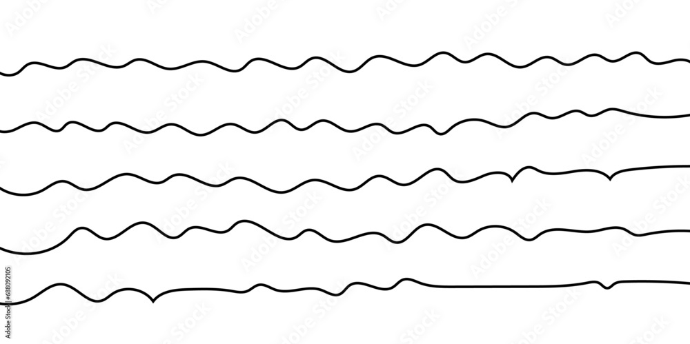 Abstract wave background. waves line set. waves collection vector.