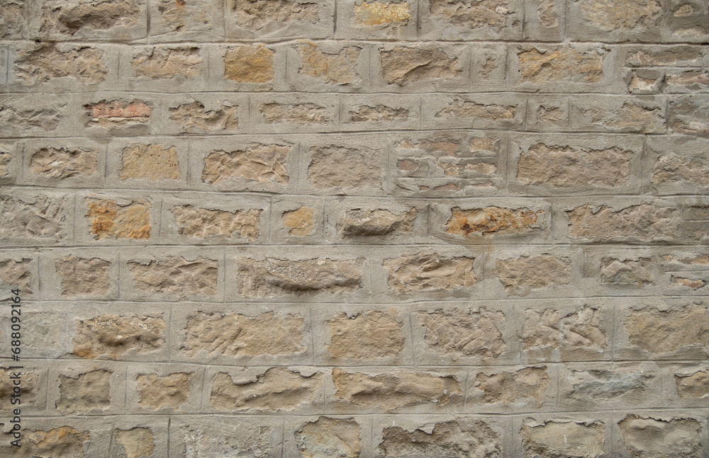 New light stone wall closeup