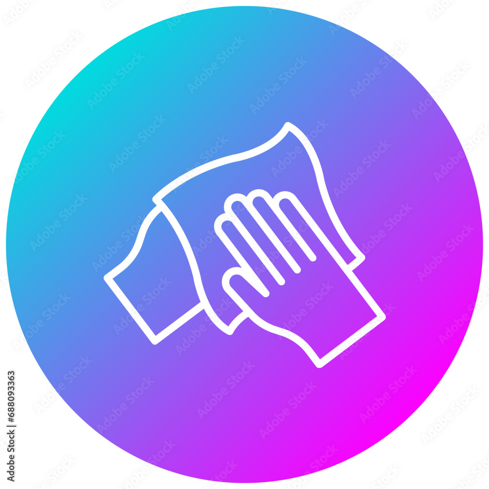 Obraz premium Wipe with Hand Icon