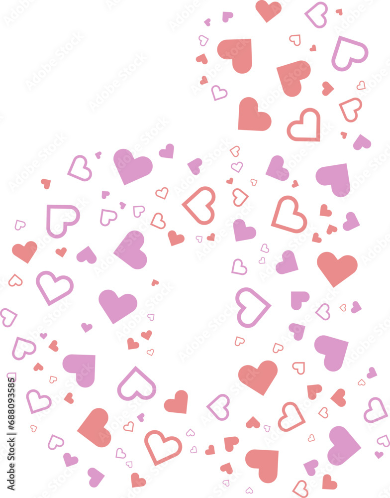 Lowercase d alphabet heart Valentine love pink letter.