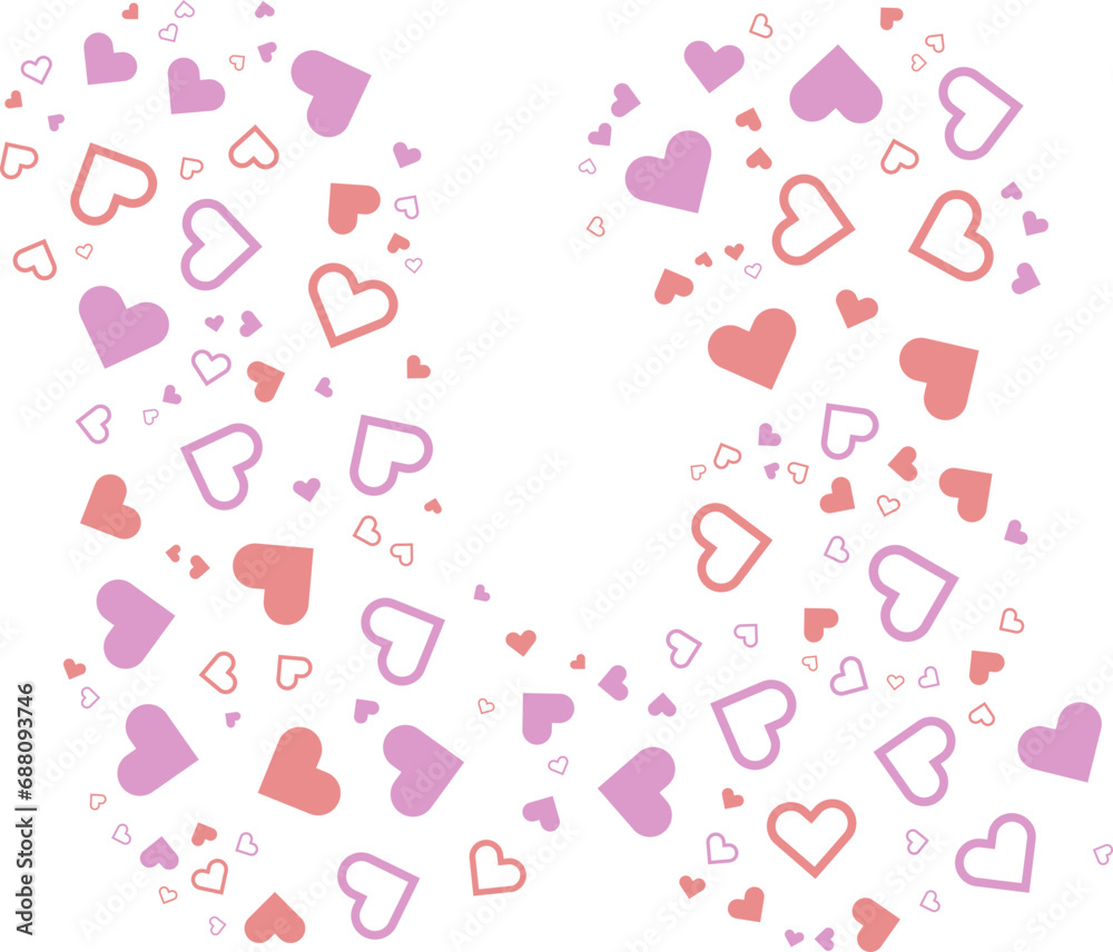Lowercase u alphabet heart Valentine love pink letter.