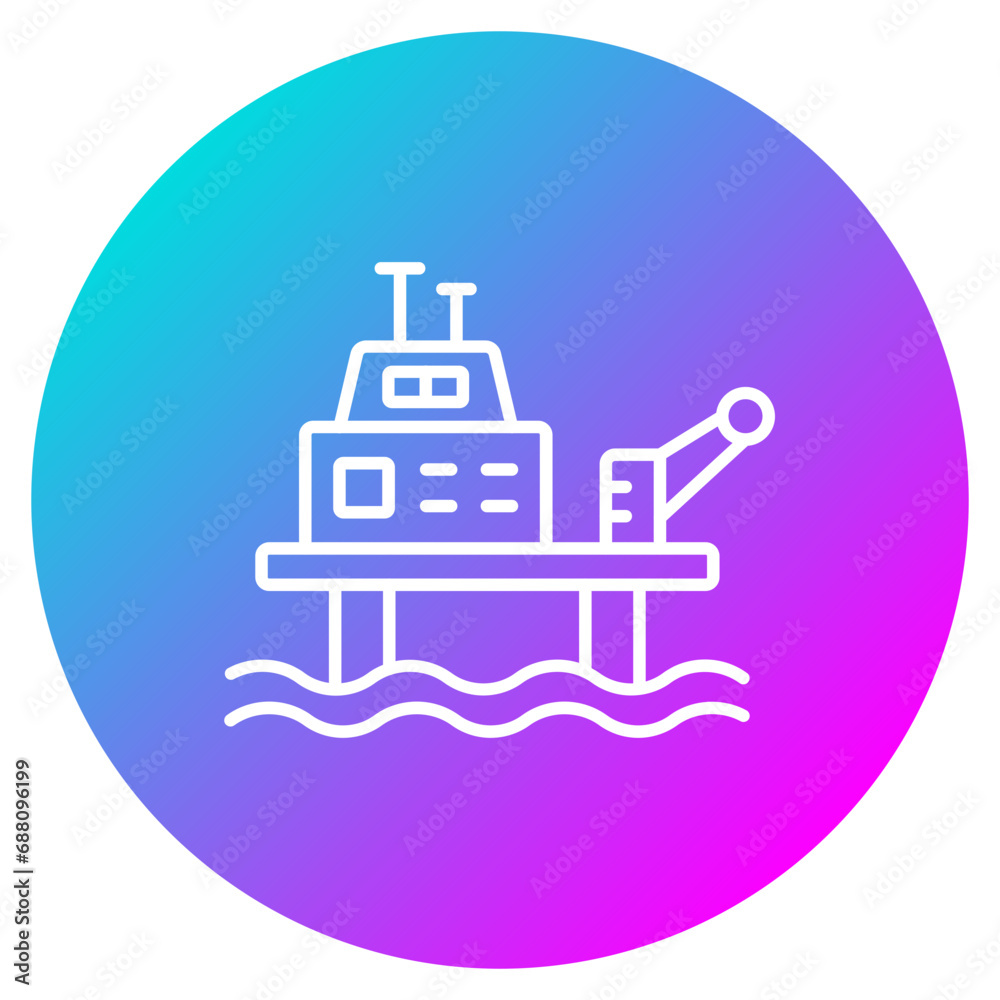 Oil Platform Icon Oil Platform Icon
